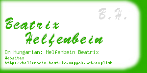 beatrix helfenbein business card